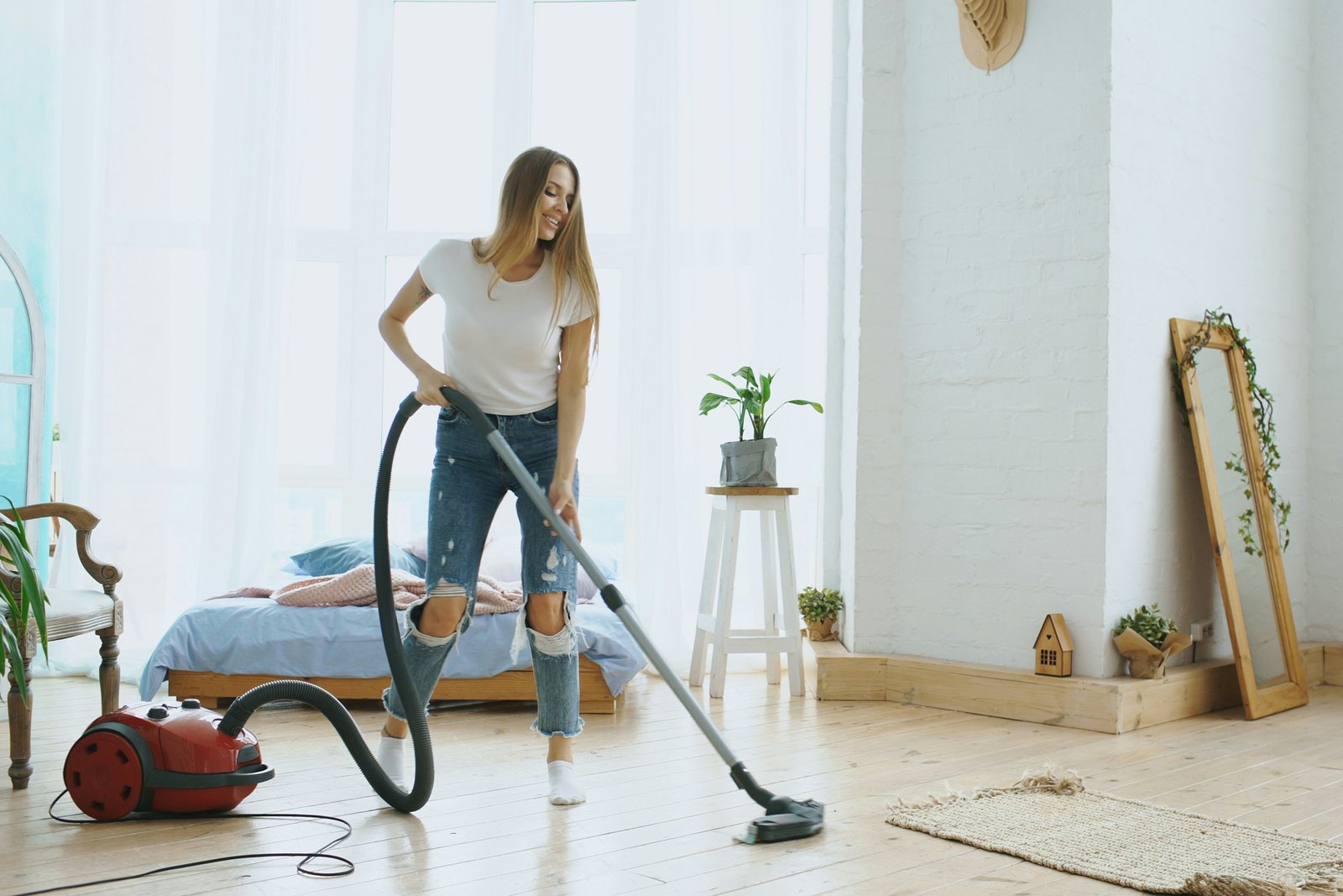 Holzboden im Wohnraum