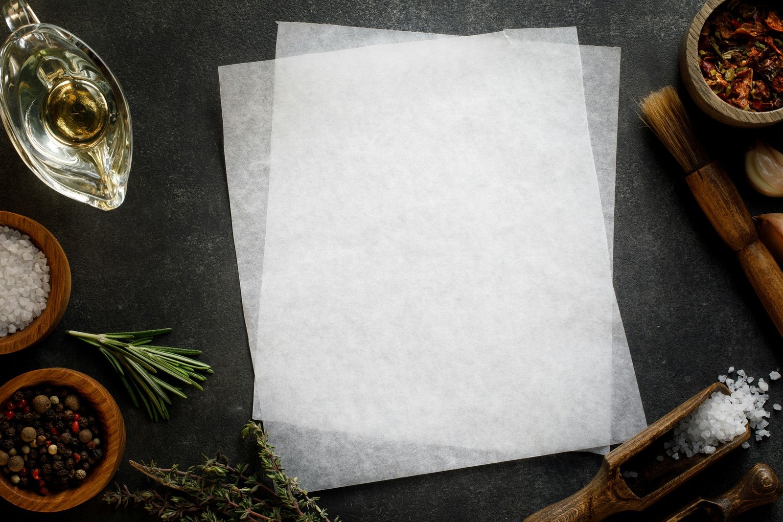 Backpapier auf einem Bügelbrett